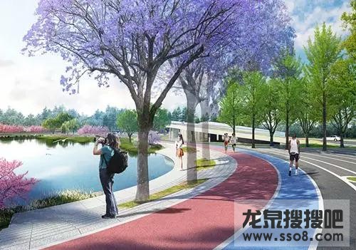 龙泉人有福了！驿马河公园开建啦！部分景观春节前亮相